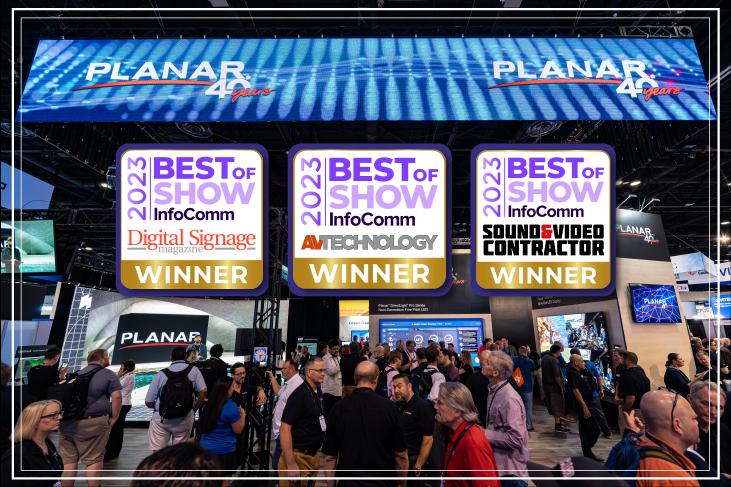 米兰PLANAR三款产品同时斩获InfoComm最佳展示奖